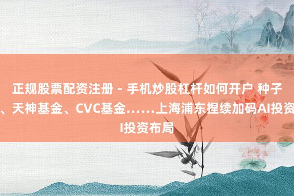 正规股票配资注册 - 手机炒股杠杆如何开户 种子基金、天神基金、CVC基金……上海浦东捏续加码AI投资布局